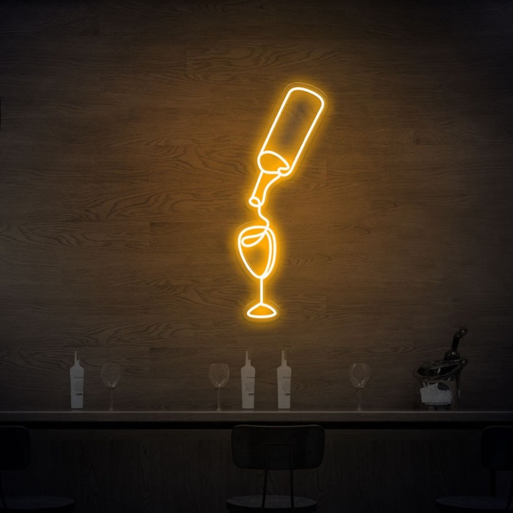 Wine Led Neon Sign lights USB  - đánh giá và giá Wine In Beer Store