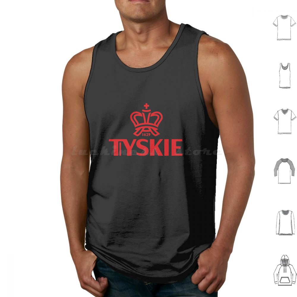 Tyskie Tank Tops Print Cotton  - đánh giá và giá Beer Wine Gin
